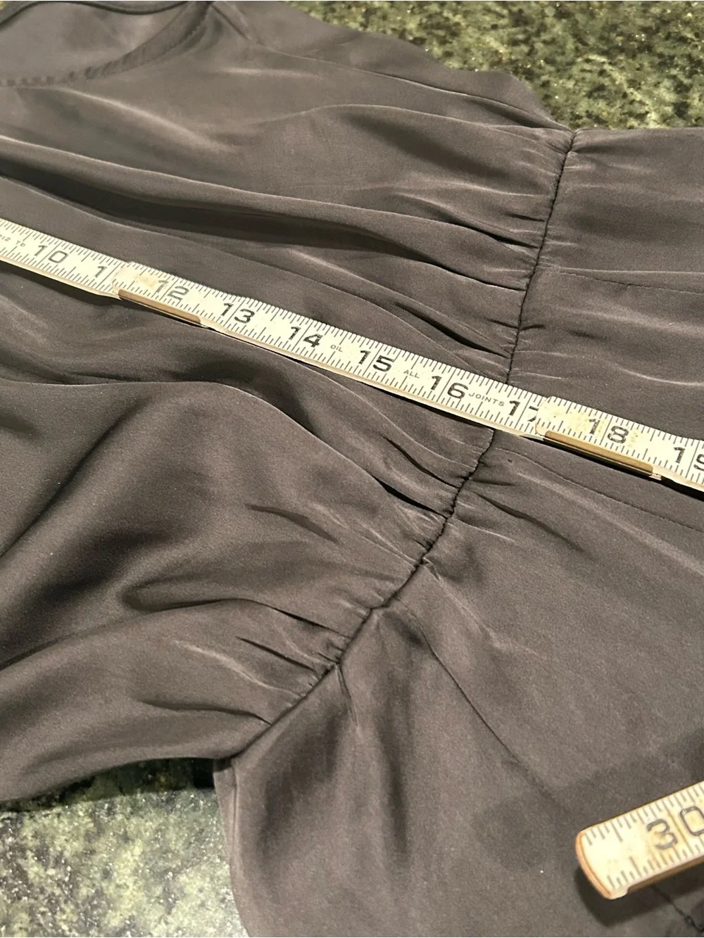 Hello Molly Black Satin Draped High-Neck Jumpsuit. Sz X-S. 514 - Picture 7 of 10